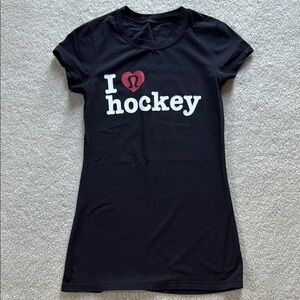 Lululemon Black 'I Love Hockey' T-Shirt